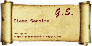 Giesz Sarolta névjegykártya
